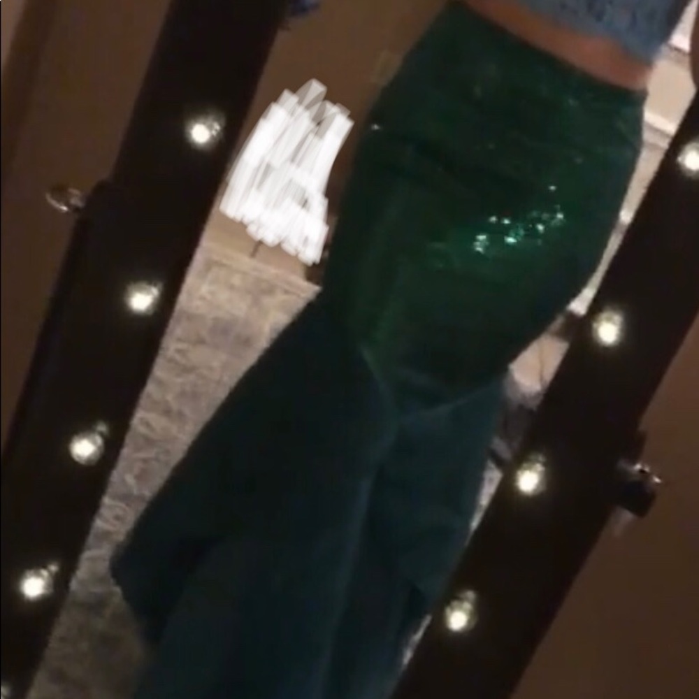 Costume Sequins Mermaid Long Tail Skirt